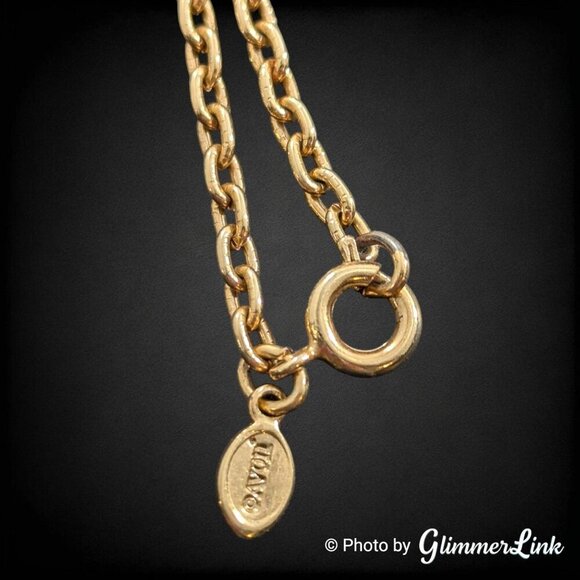 Vintage 70s Avon Juliet Cream Lucite Cross Gothic Gold Tone Pendant Necklace - Picture 6 of 7